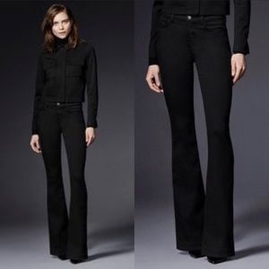 J Brand Maria High Rise Flare Black Jeans